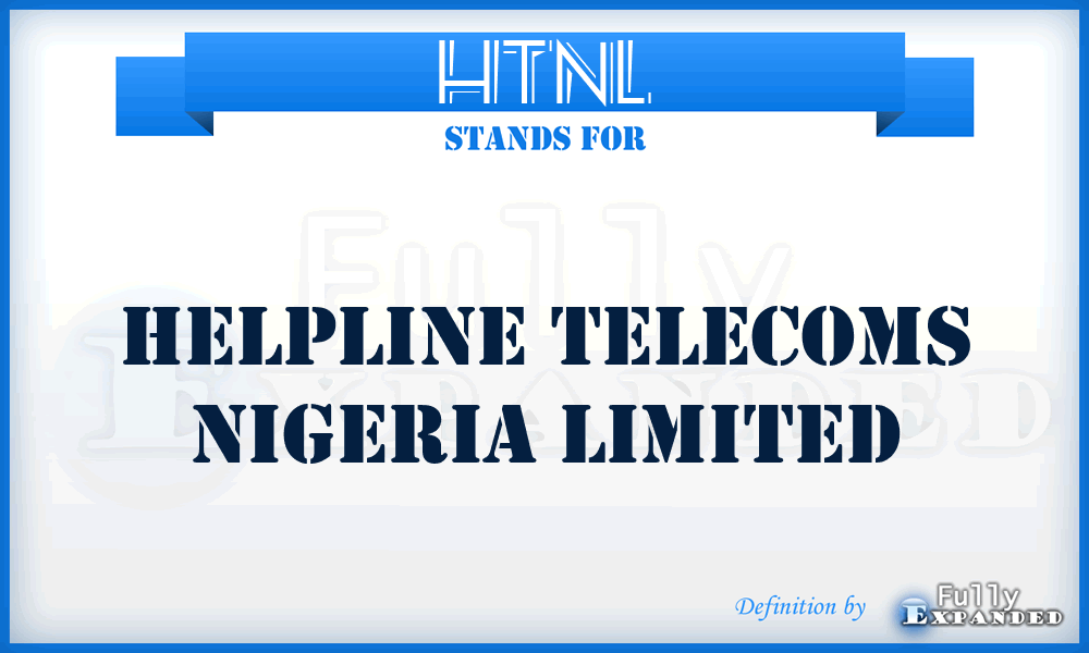 HTNL - Helpline Telecoms Nigeria Limited