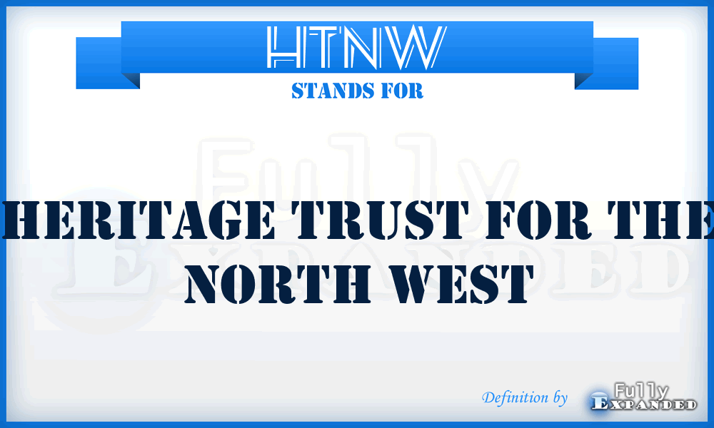 HTNW - Heritage Trust for the North West