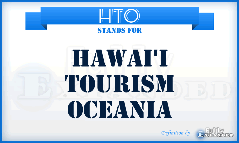 HTO - Hawai'i Tourism Oceania