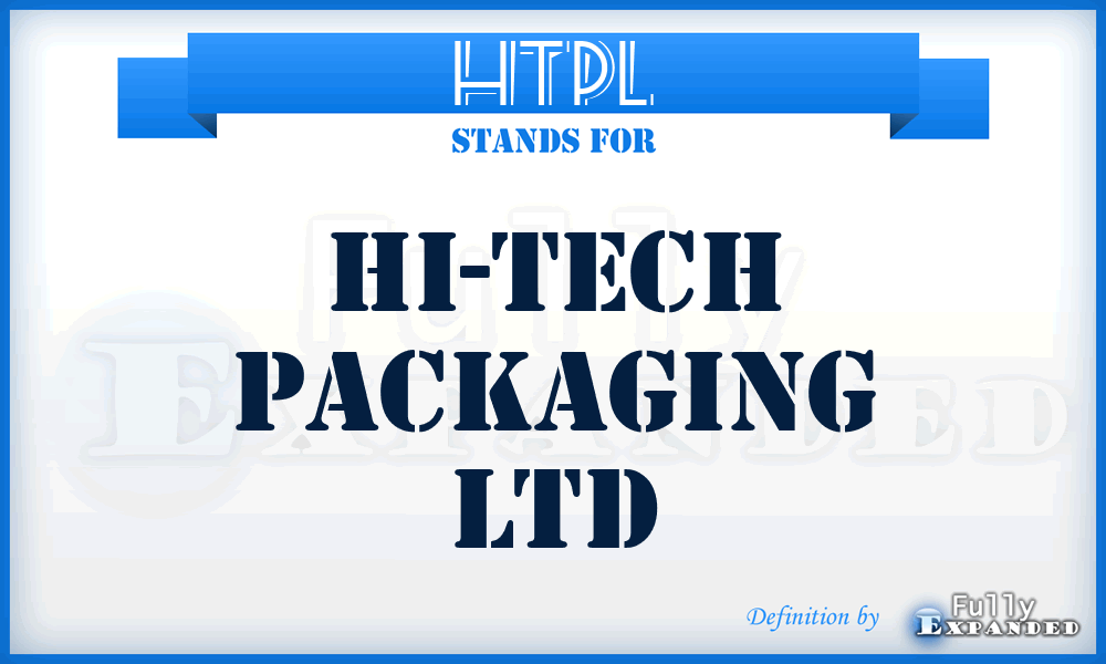 HTPL - Hi-Tech Packaging Ltd