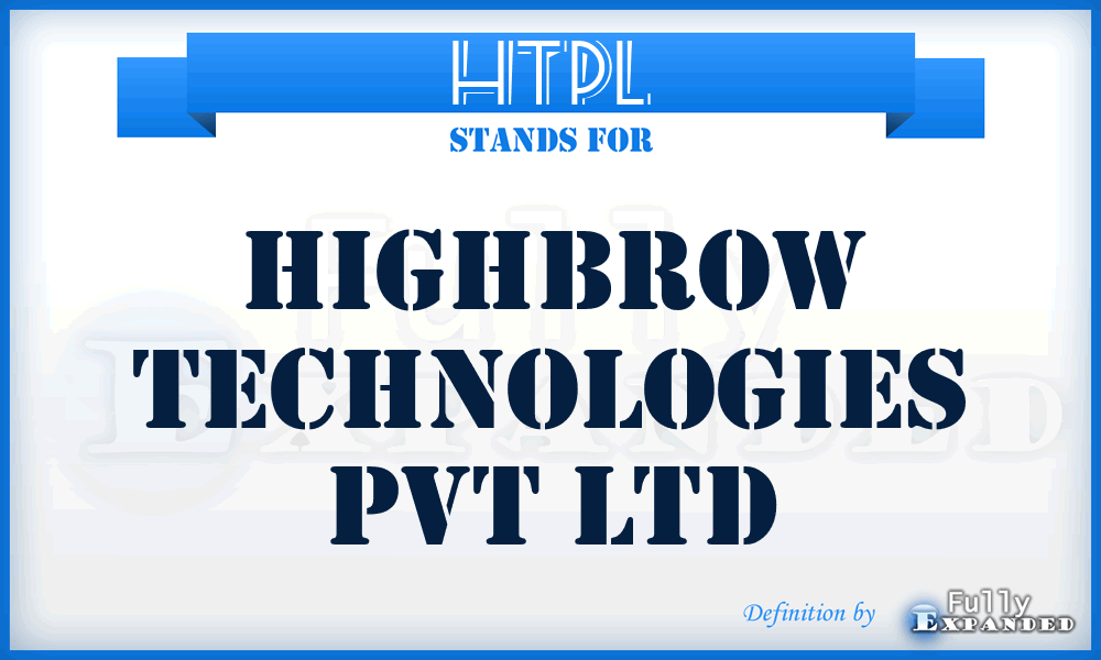 HTPL - Highbrow Technologies Pvt Ltd