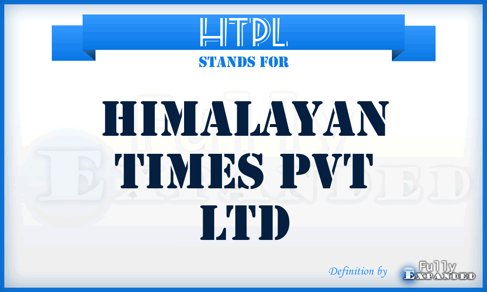 HTPL - Himalayan Times Pvt Ltd
