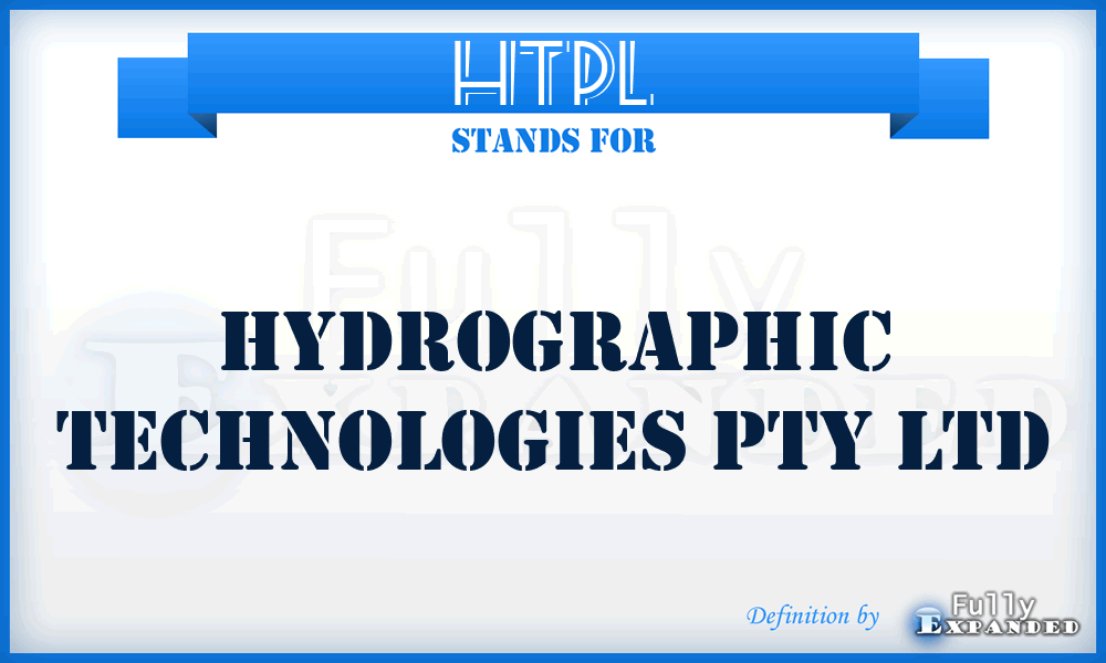 HTPL - Hydrographic Technologies Pty Ltd