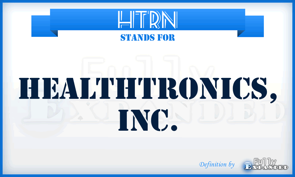 HTRN - Healthtronics, Inc.