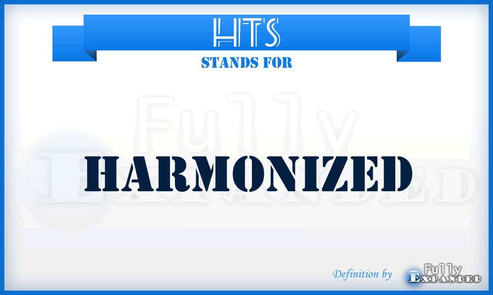 HTS - Harmonized