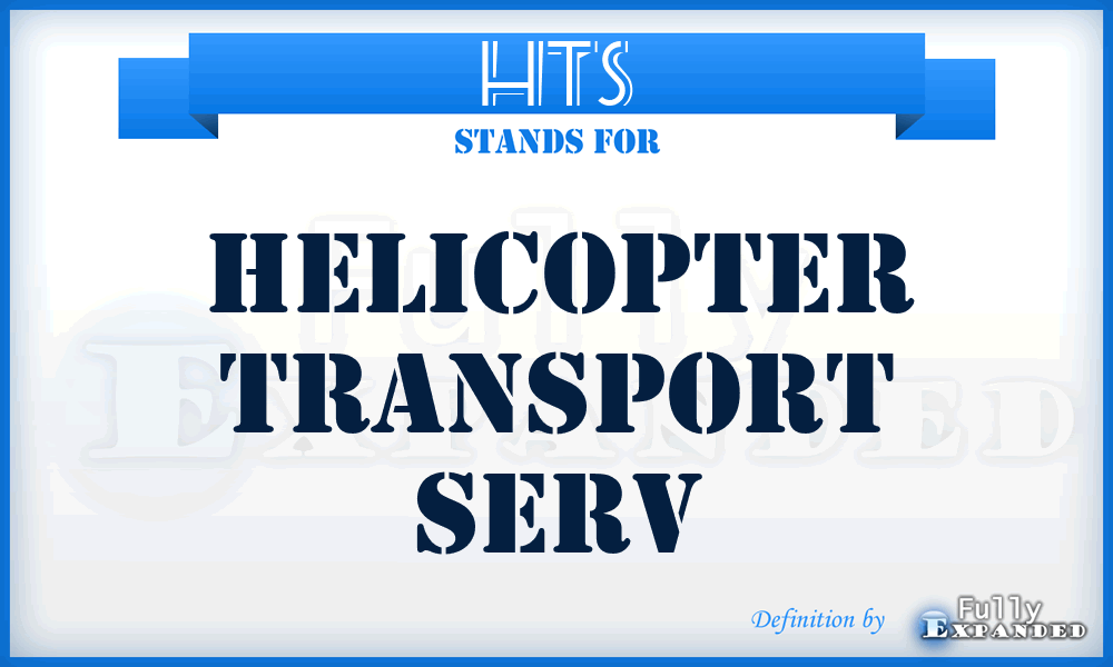 HTS - Helicopter Transport Serv