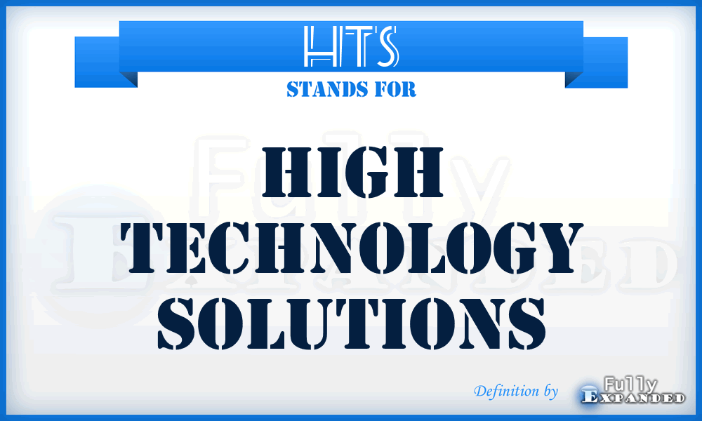 HTS - High Technology Solutions