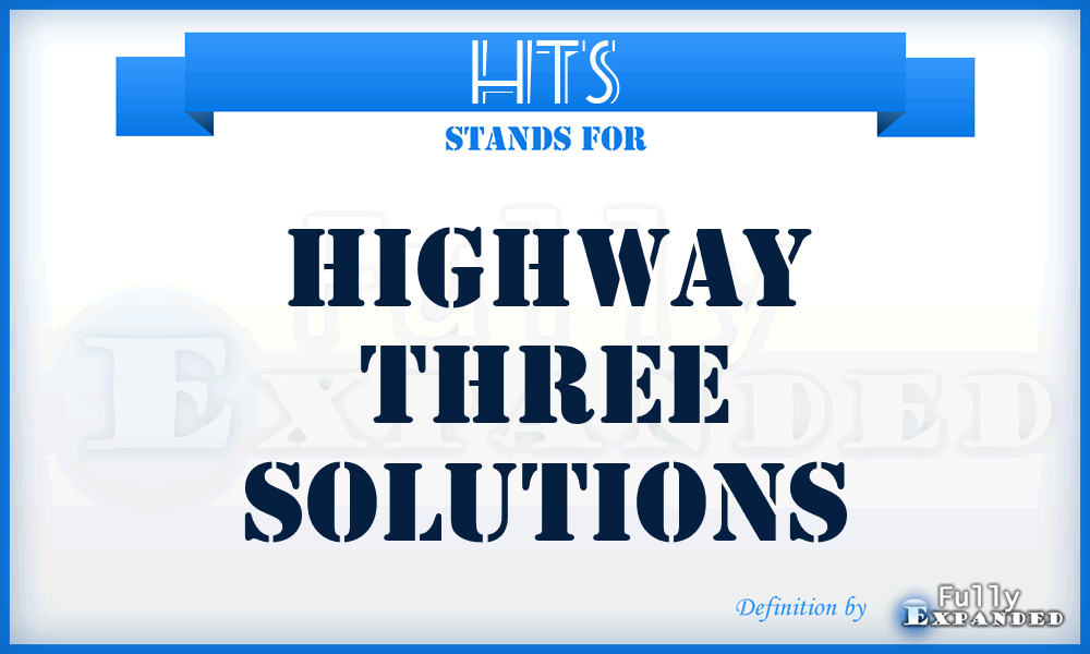 HTS - Highway Three Solutions