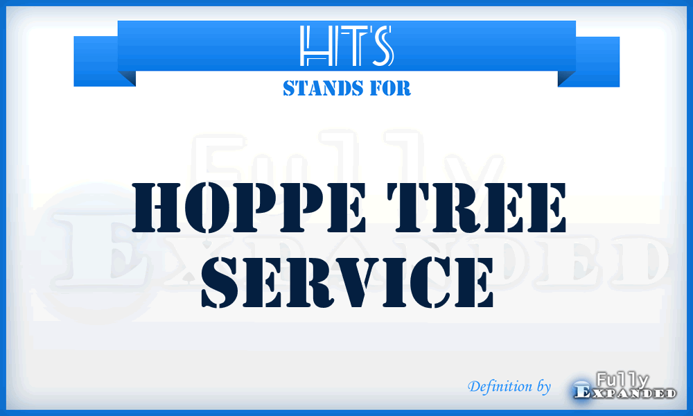 HTS - Hoppe Tree Service