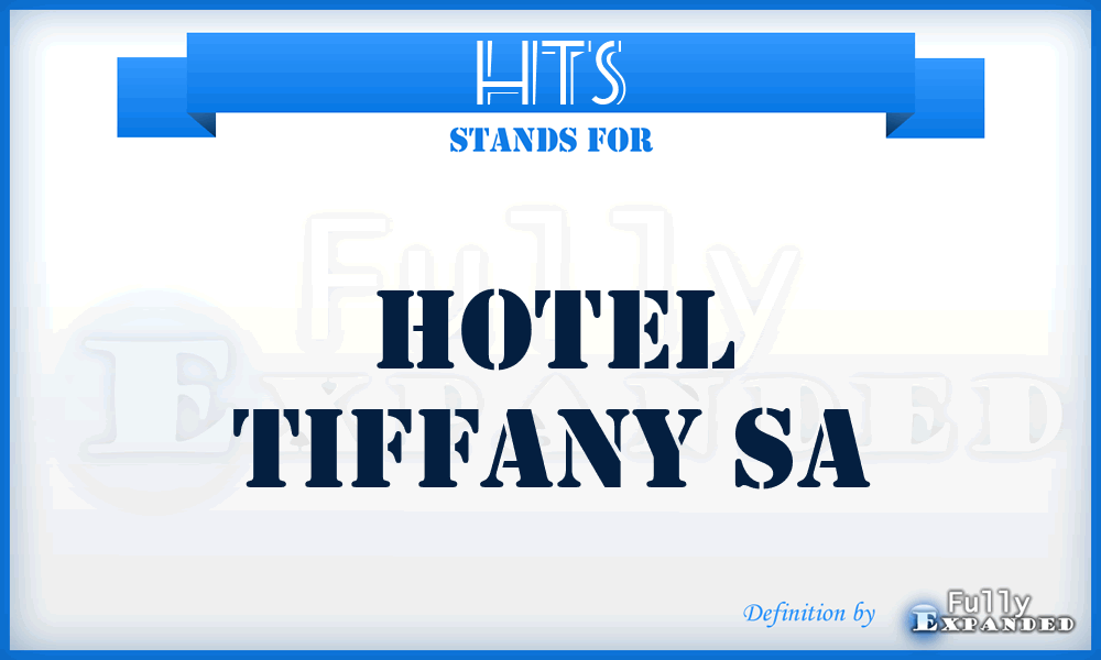 HTS - Hotel Tiffany Sa