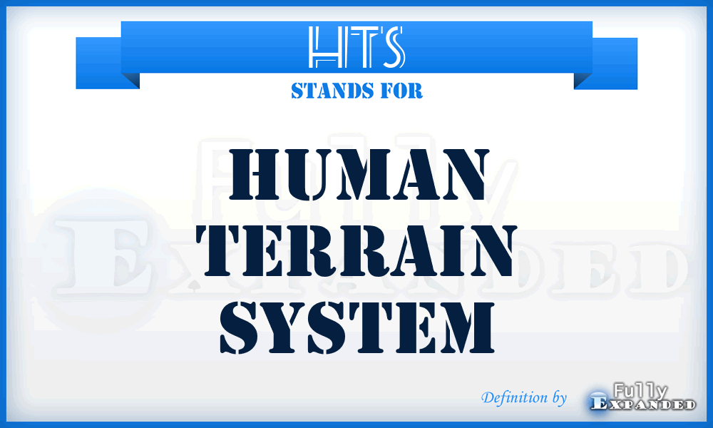 HTS - Human Terrain System