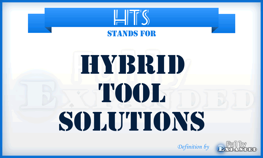 HTS - Hybrid Tool Solutions