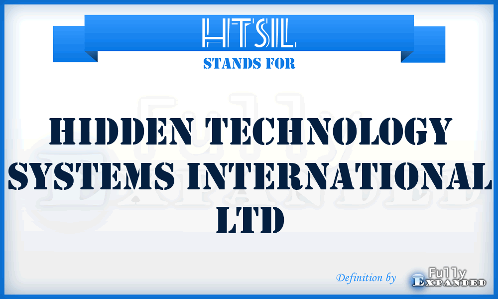 HTSIL - Hidden Technology Systems International Ltd