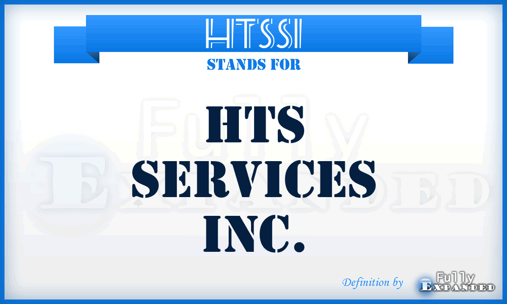 HTSSI - HTS Services Inc.