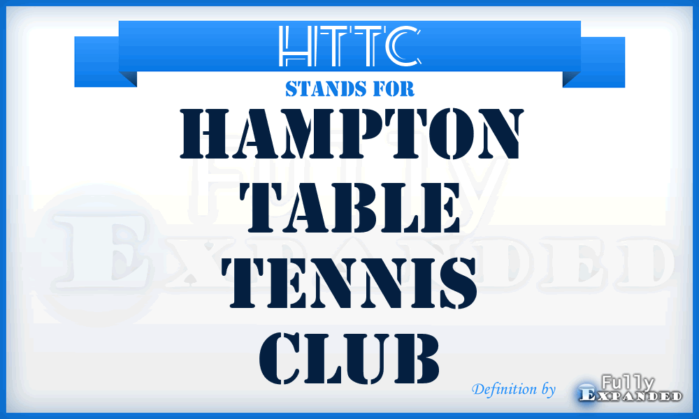 HTTC - Hampton Table Tennis Club