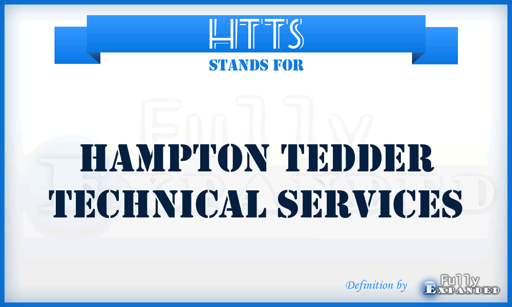 HTTS - Hampton Tedder Technical Services