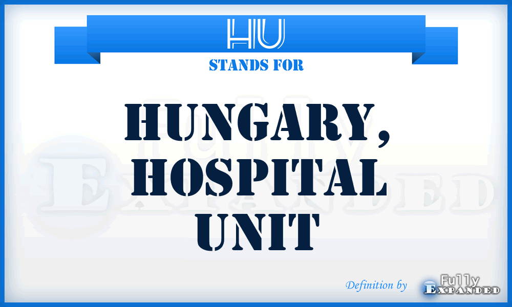 HU - Hungary, hospital unit