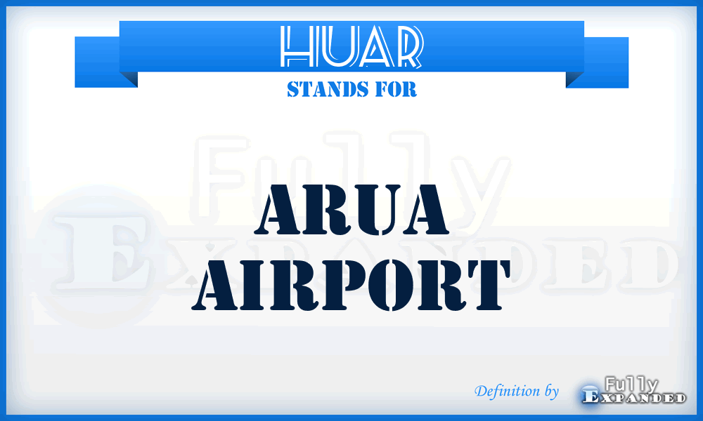 HUAR - Arua airport