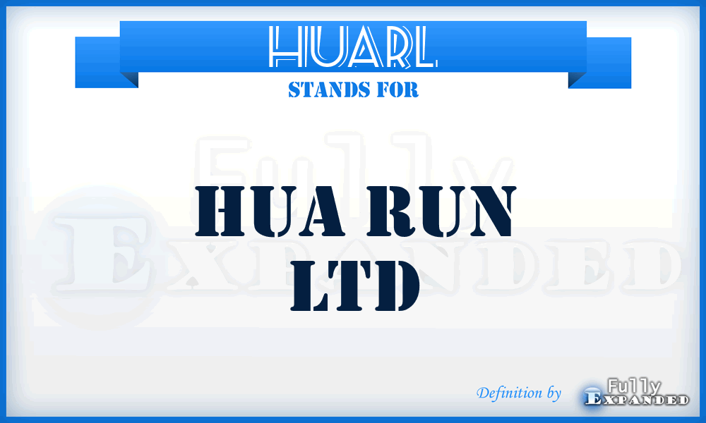 HUARL - HUA Run Ltd