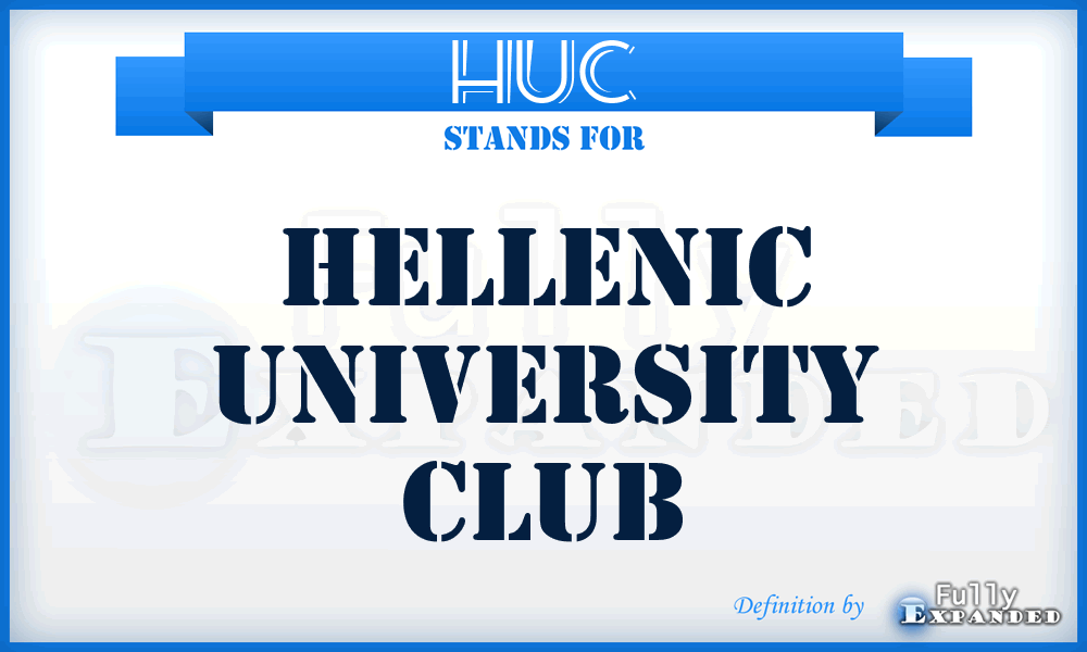 HUC - HELLENIC UNIVERSITY CLUB