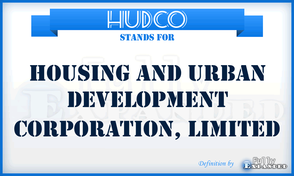 HUDCO - Housing and Urban Development COrporation, Limited