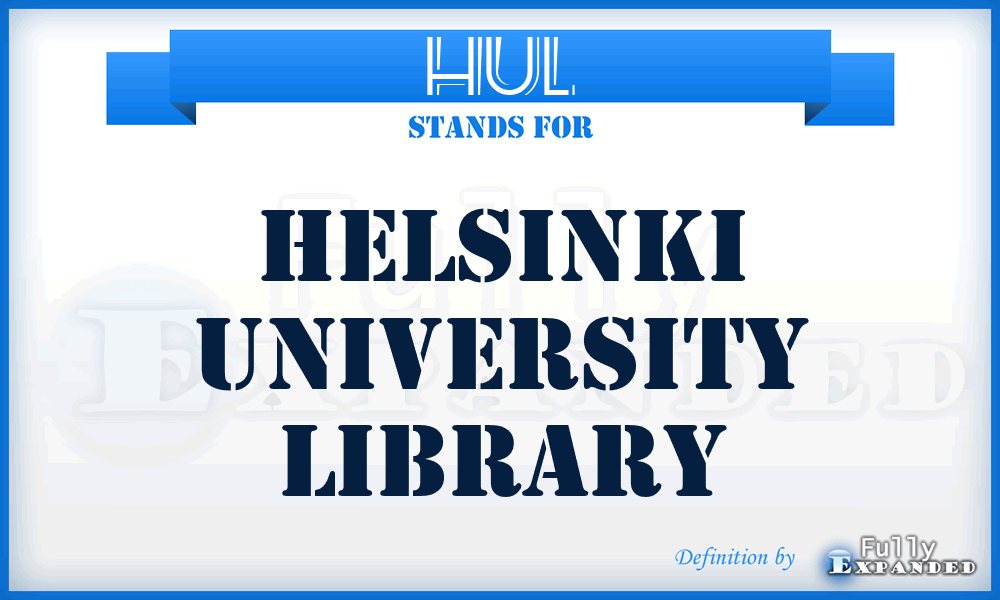HUL - Helsinki University Library