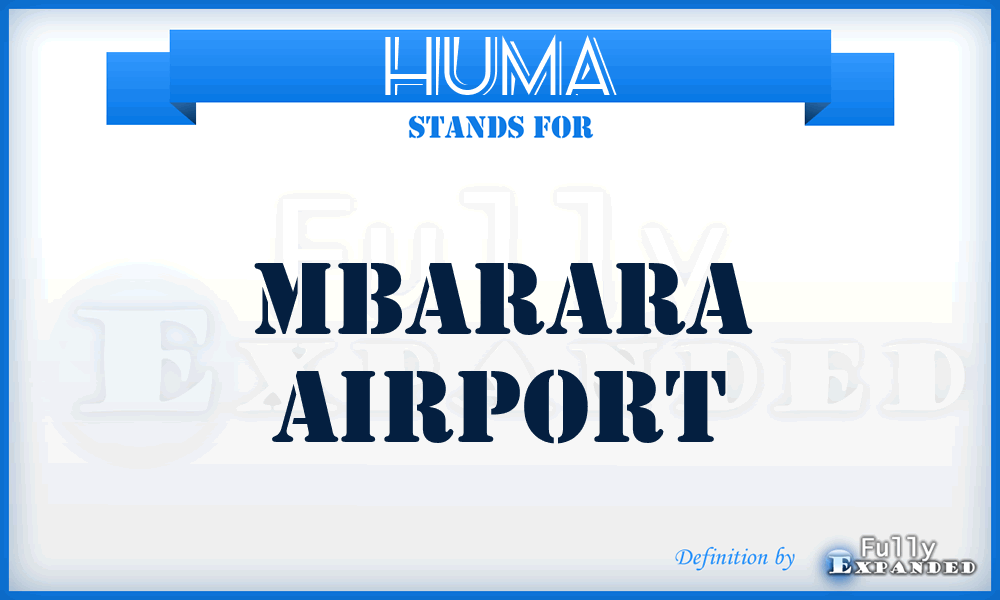 HUMA - Mbarara airport