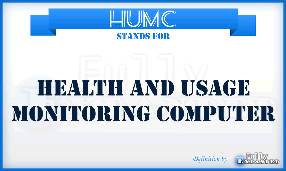 HUMC - Health and Usage Monitoring Computer