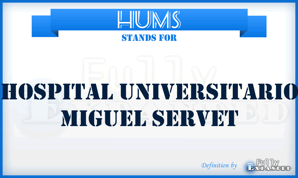 HUMS - Hospital Universitario Miguel Servet