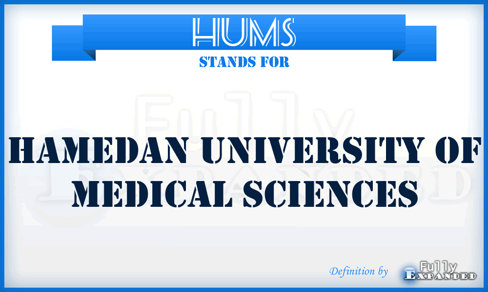 HUMS - Hamedan University of Medical Sciences
