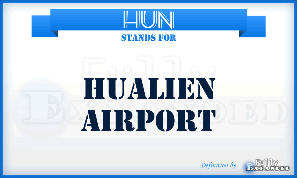 HUN - Hualien airport