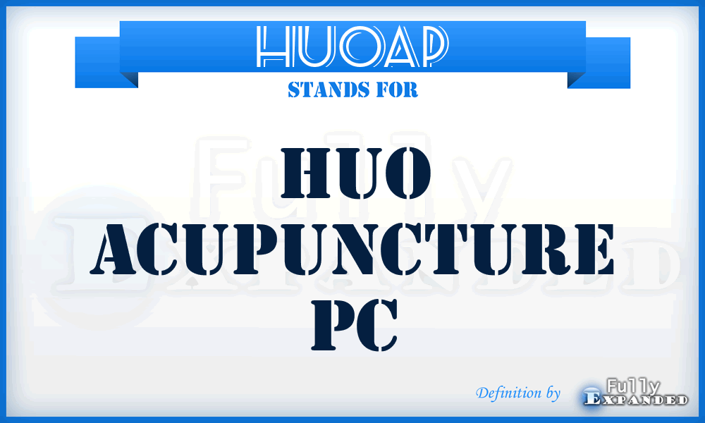 HUOAP - HUO Acupuncture Pc