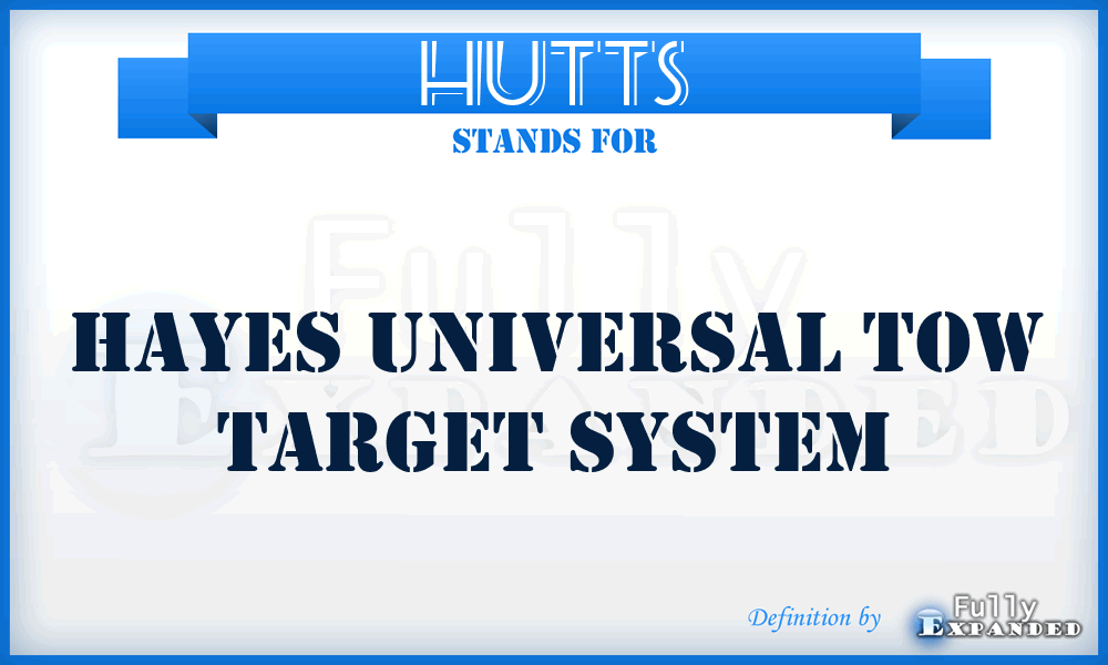 HUTTS - Hayes Universal Tow Target System