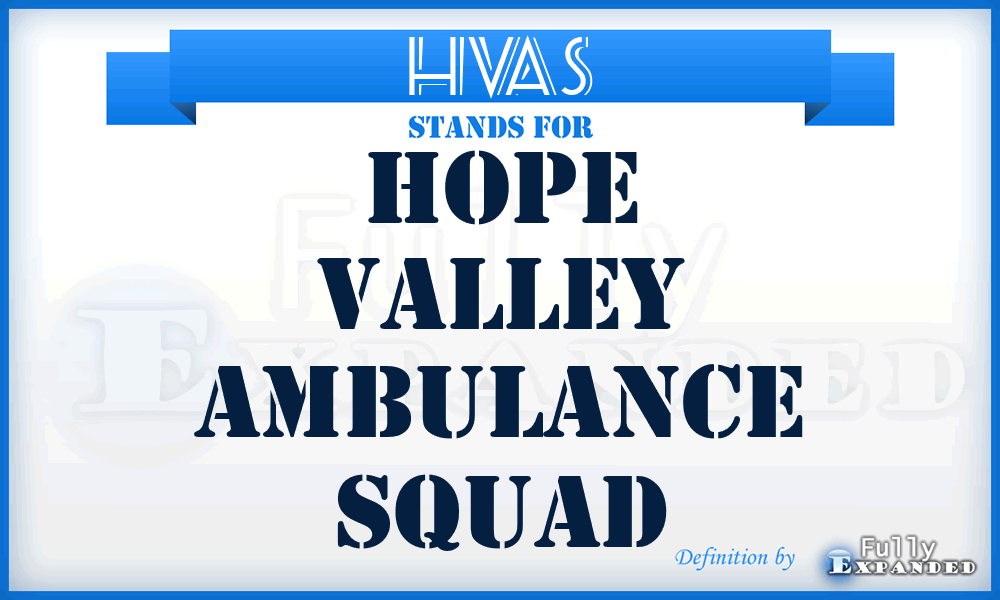 HVAS - Hope Valley Ambulance Squad