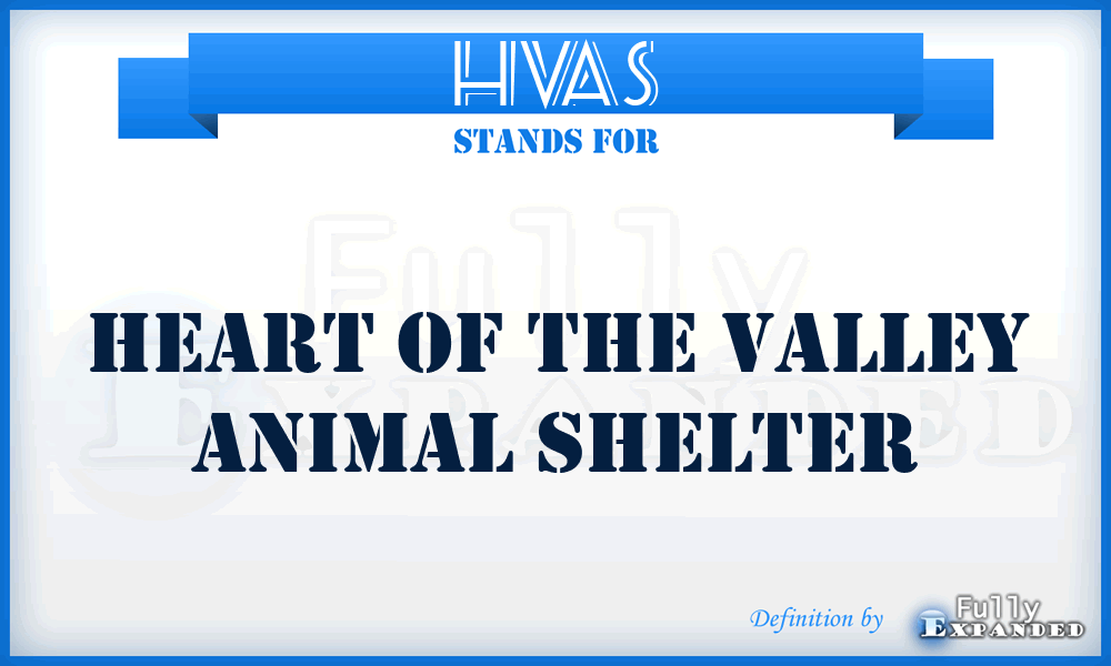 HVAS - Heart of the Valley Animal Shelter