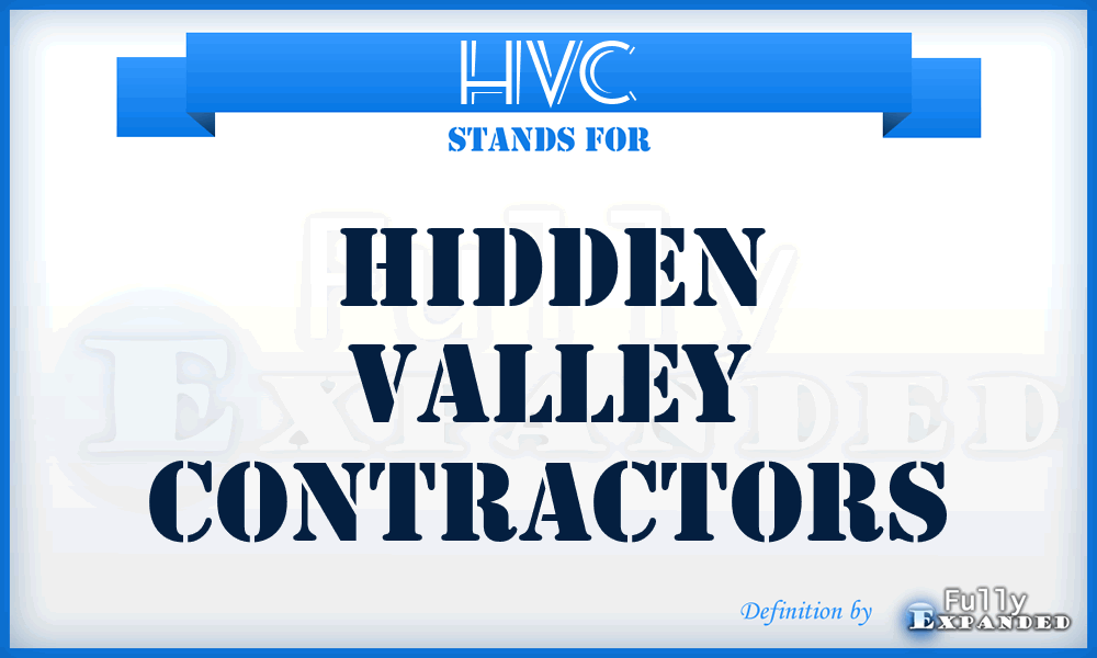 HVC - Hidden Valley Contractors