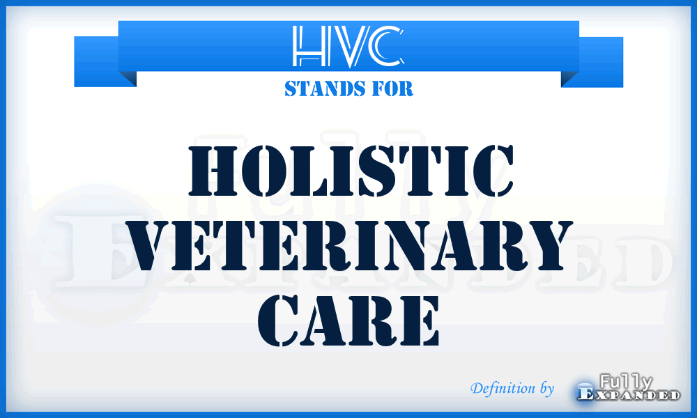 HVC - Holistic Veterinary Care