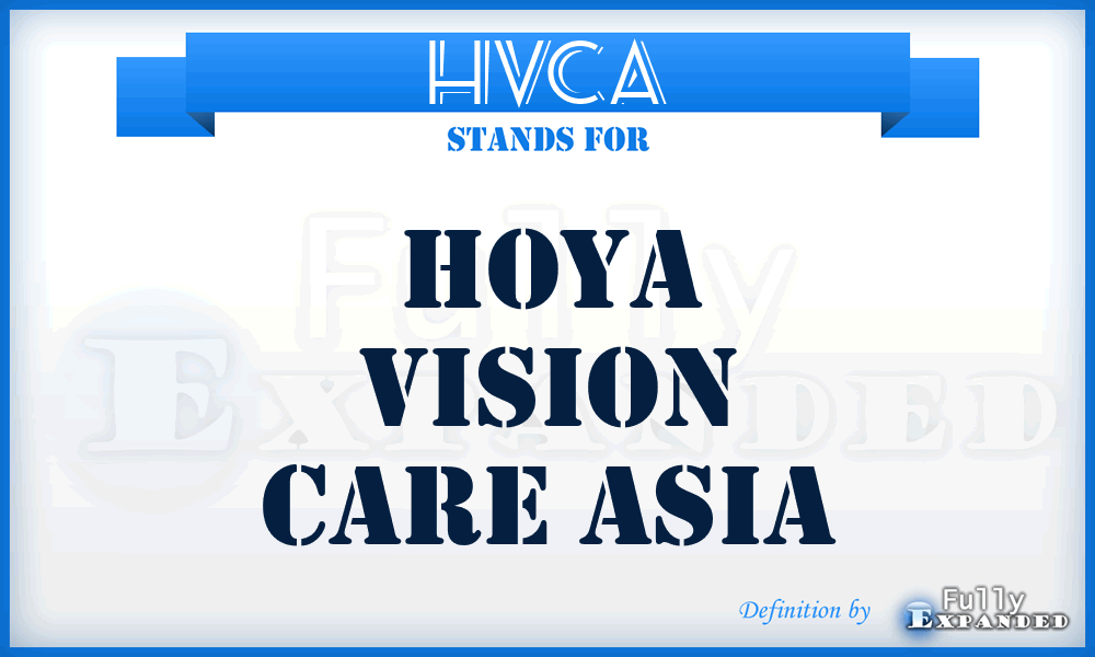 HVCA - Hoya Vision Care Asia