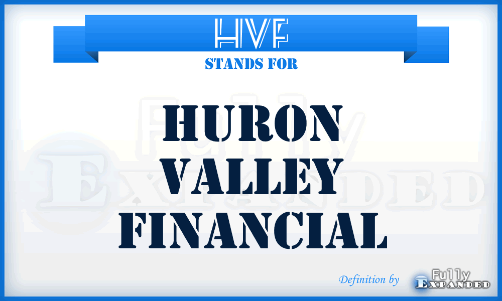 HVF - Huron Valley Financial