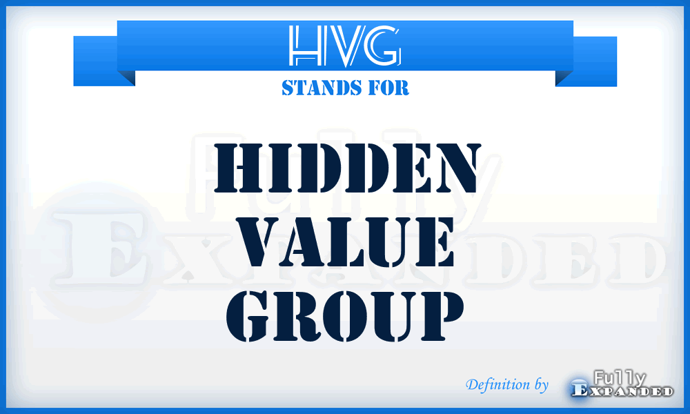 HVG - Hidden Value Group