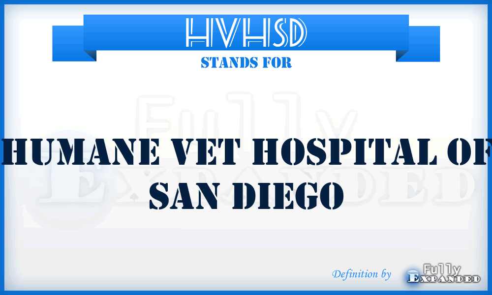 HVHSD - Humane Vet Hospital of San Diego