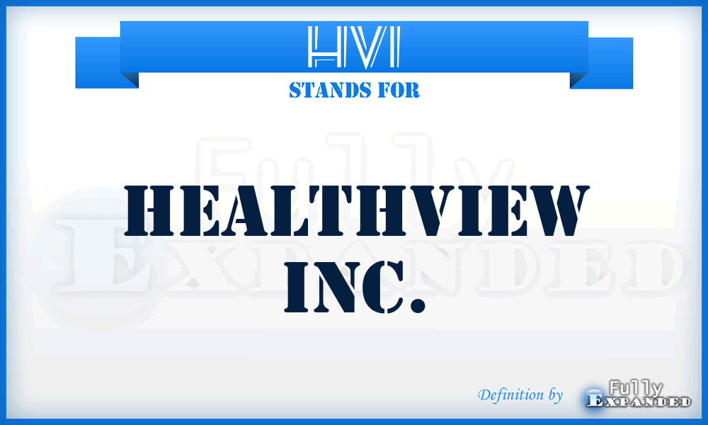 HVI - HealthView Inc.