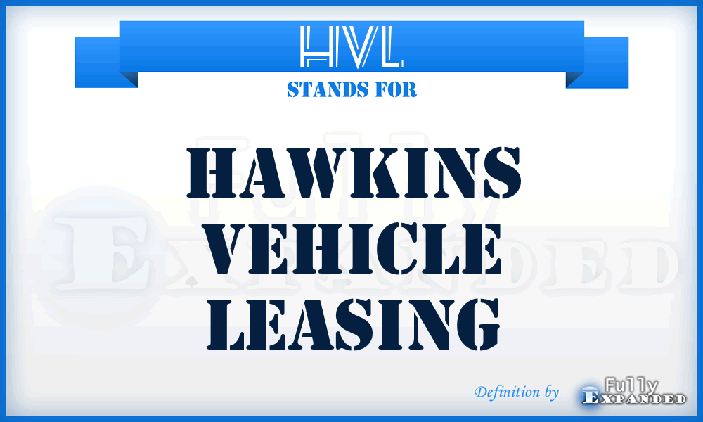 HVL - Hawkins Vehicle Leasing