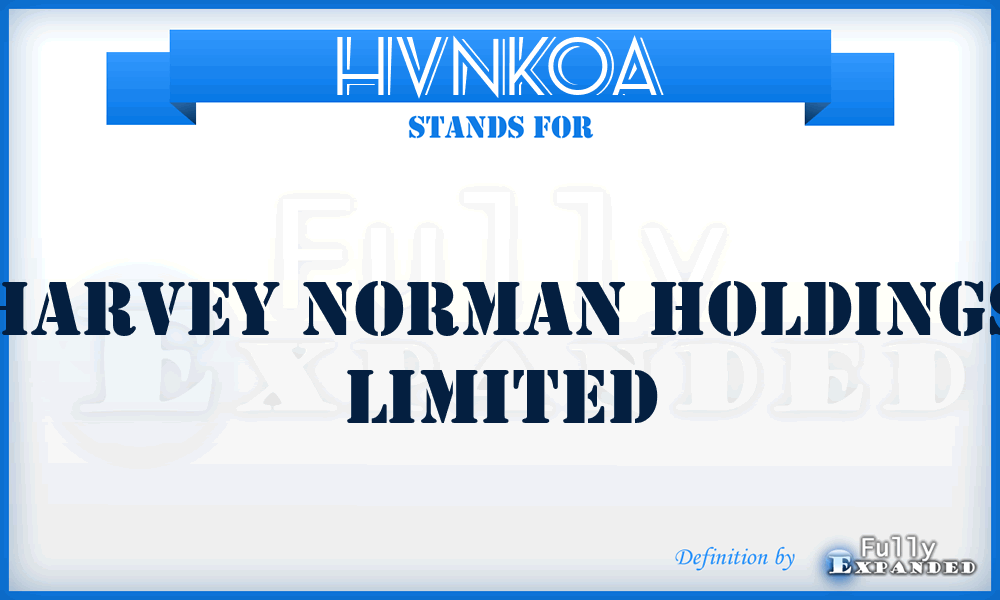 HVNKOA - Harvey Norman Holdings Limited
