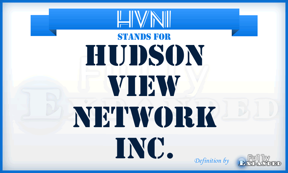 HVNI - Hudson View Network Inc.