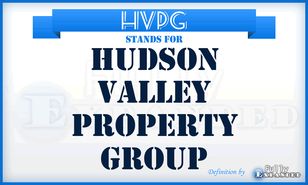 HVPG - Hudson Valley Property Group