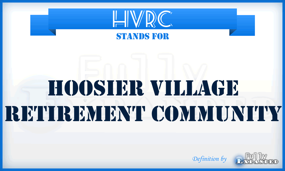 HVRC - Hoosier Village Retirement Community