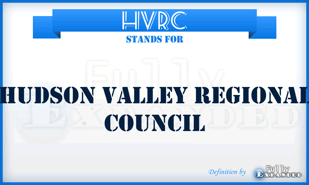 HVRC - Hudson Valley Regional Council