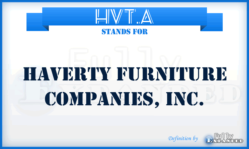 HVT.A - Haverty Furniture Companies, Inc.