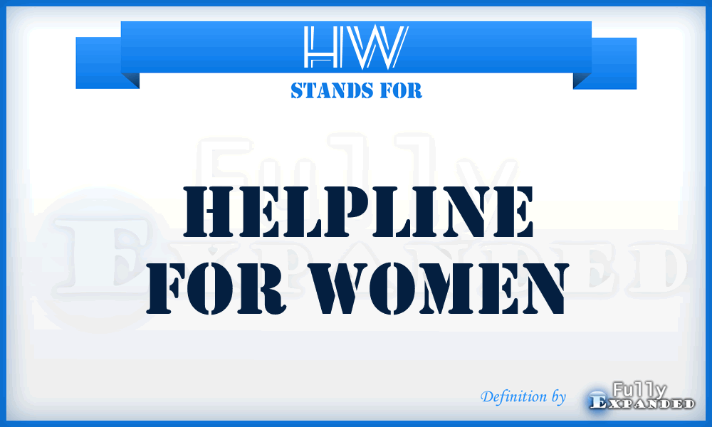 HW - Helpline for Women